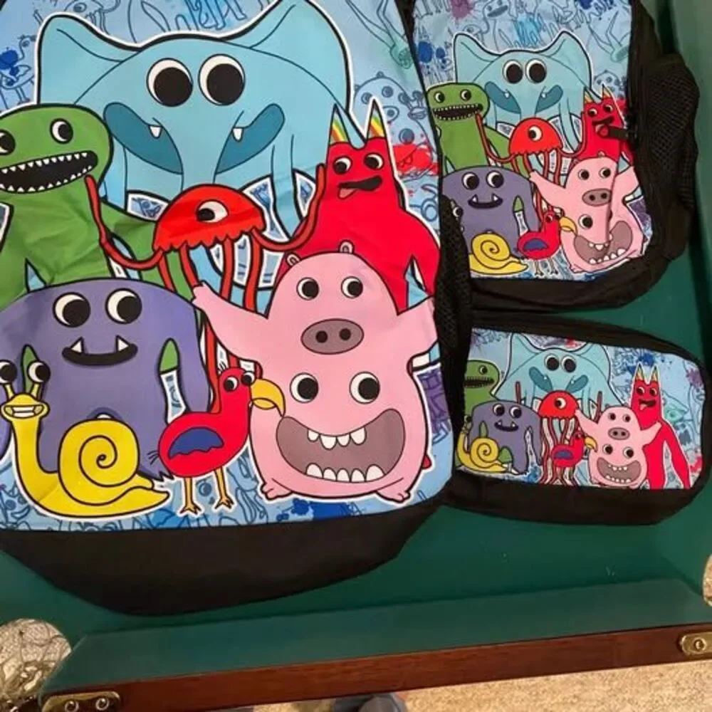 Monsters Inc bookbag set large bookbag insulated lunchbox & pencil case NWT